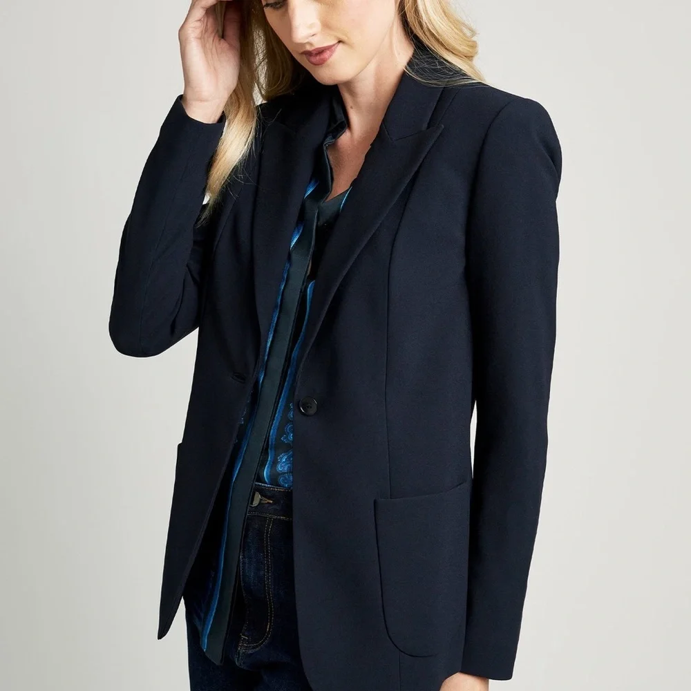 Elie Tahari Black Women's Wendy blazer Jacket size 10 - Picture 2 of 8